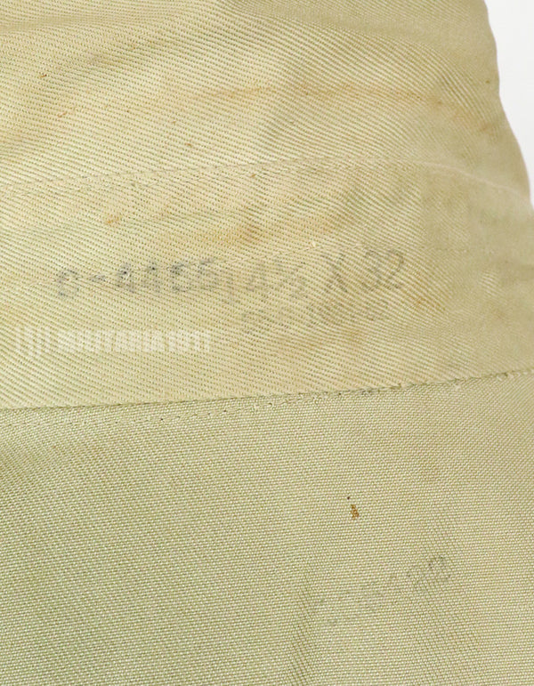 Original U.S. Army Cotton Khaki Shirt Service Shirt with Rank insignia patch 1st Signal Bde