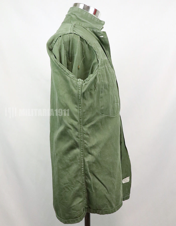 Original U.S. Army Utility Shirt OG-107 with insignia including 1st Division patch (retrofitted)