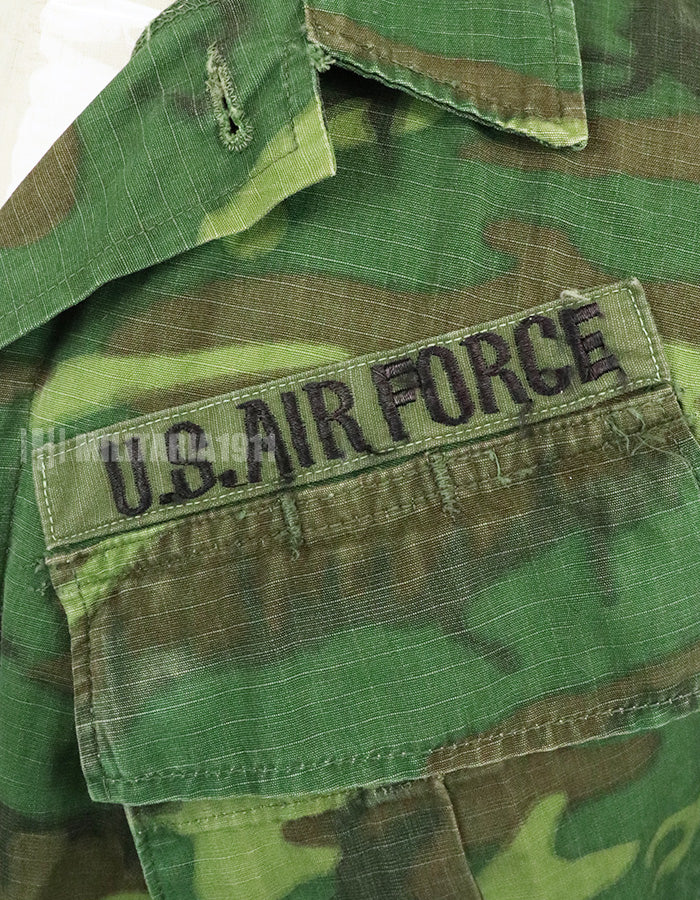 実物　アメリカ空軍　US AIR FORCE ERDL ジャングルファティーグ ショートスリーブカスタム