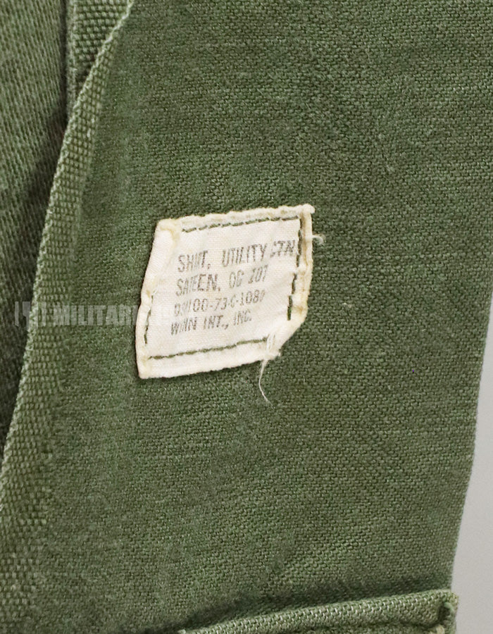 実物　ユーティリティシャツ OG-107 　放出品　1973年製 戦後ロット コンディション良い　大きいサイズ