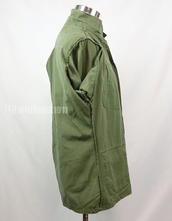 Original Late model ripstop fabric Jungle Fatigue S-R, partially damaged, made in 1968