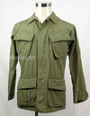 Original Late model, ripstop fabric, jungle fatigues, X-S-S, 1970, missing button, damaged.