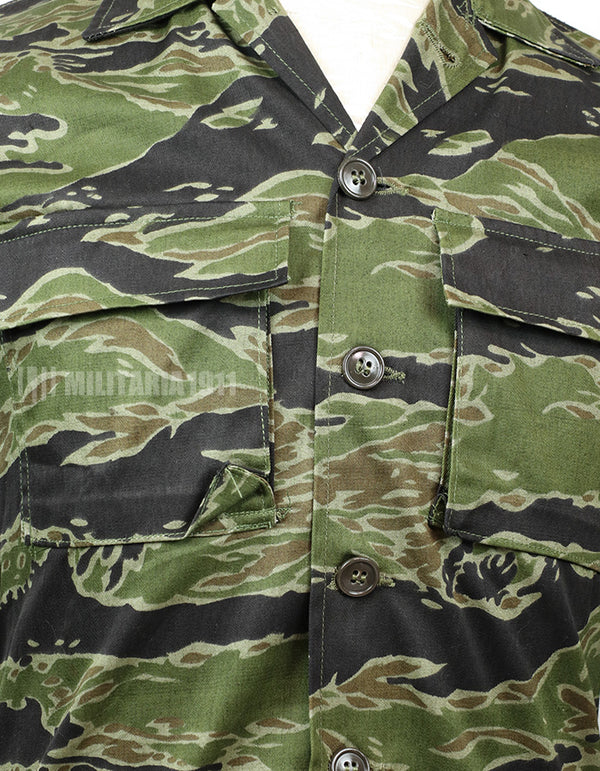 Original Late War Lightweight Pattern Tiger Stripe Shirt Never used Made by CISO Okinawa