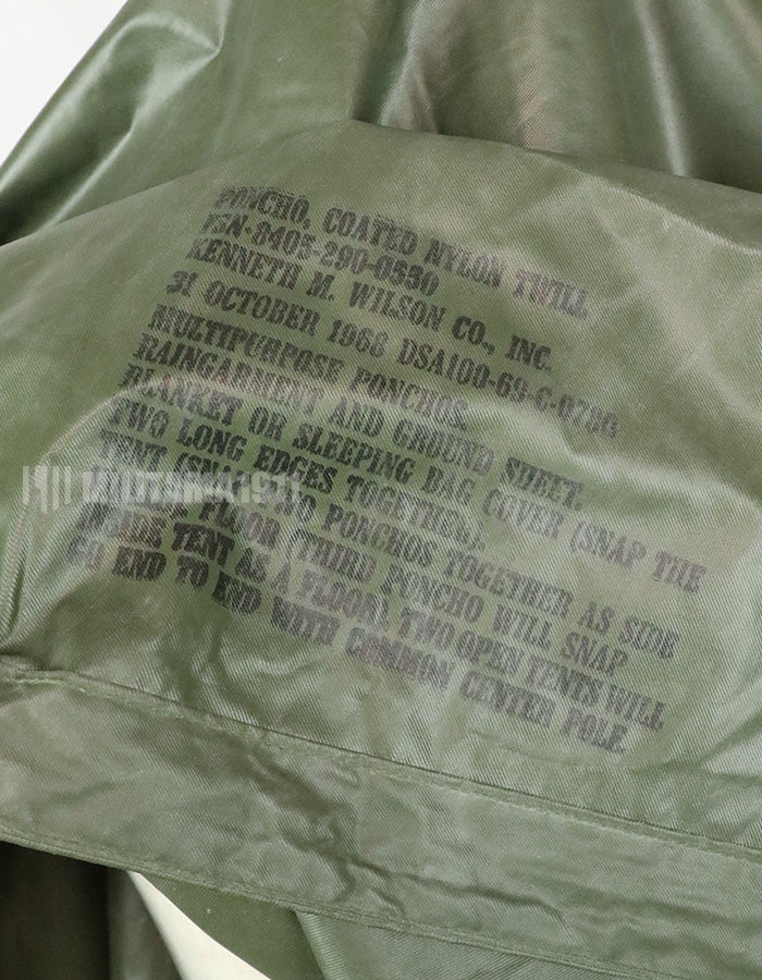 Original U.S. Army Poncho, 1968, Surplus Used