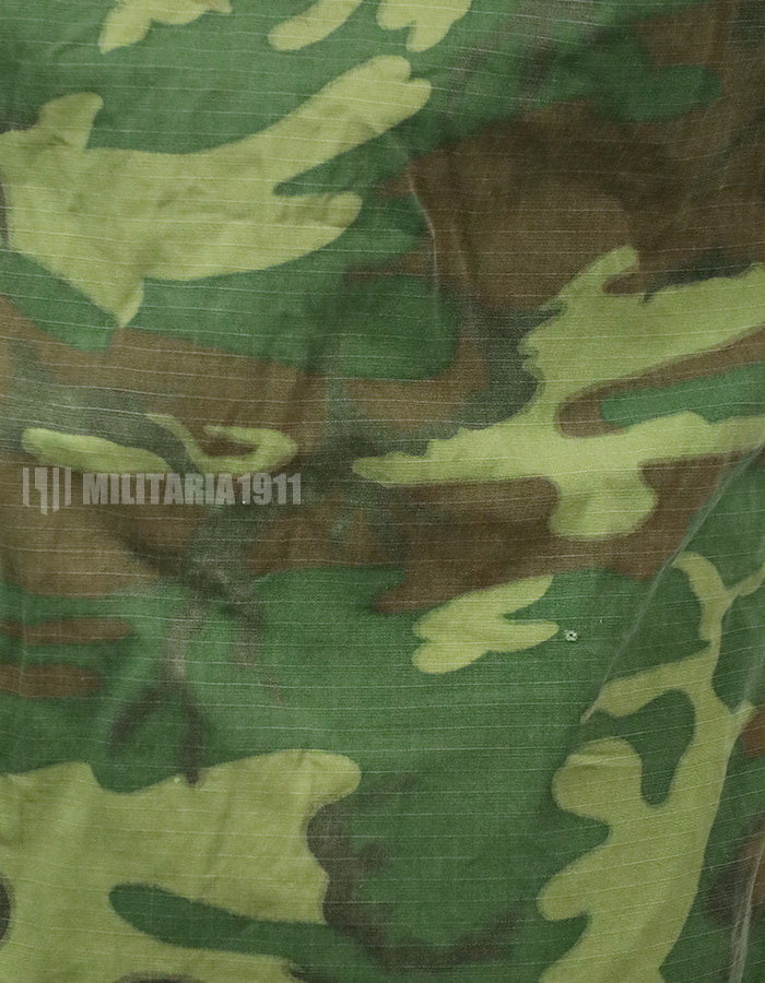 Original US military ERDL jungle fatigues, used, unknown age, faded.