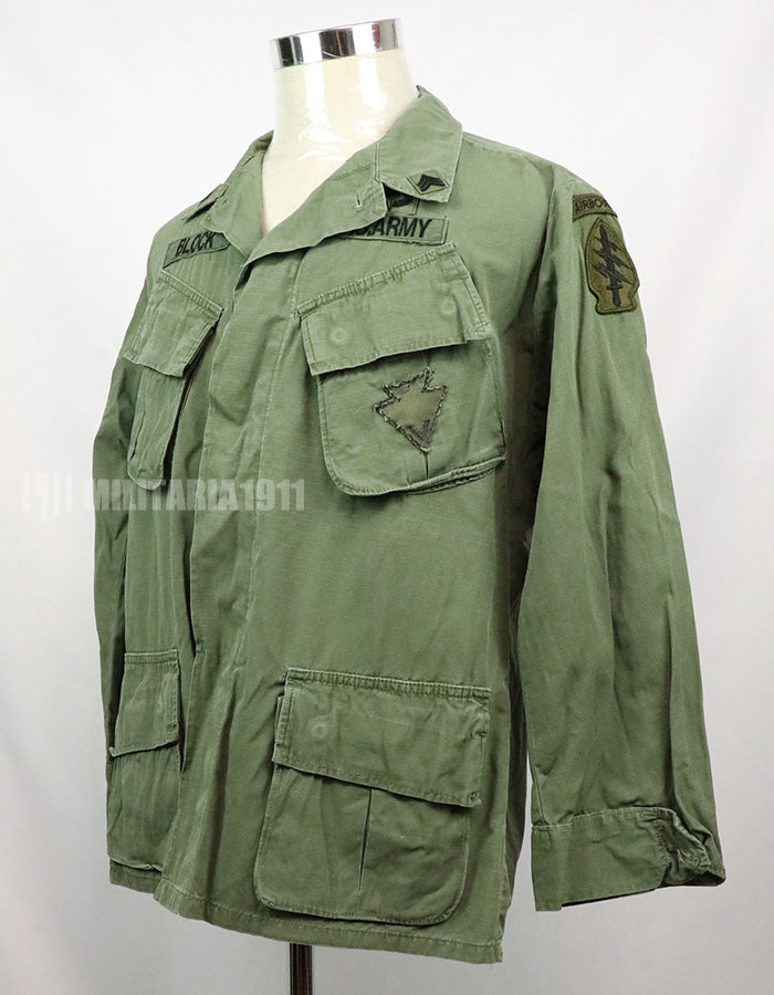 Original Late Jungle Fatigue Ripstop M-S 1970 with GB patch (retrofitted)