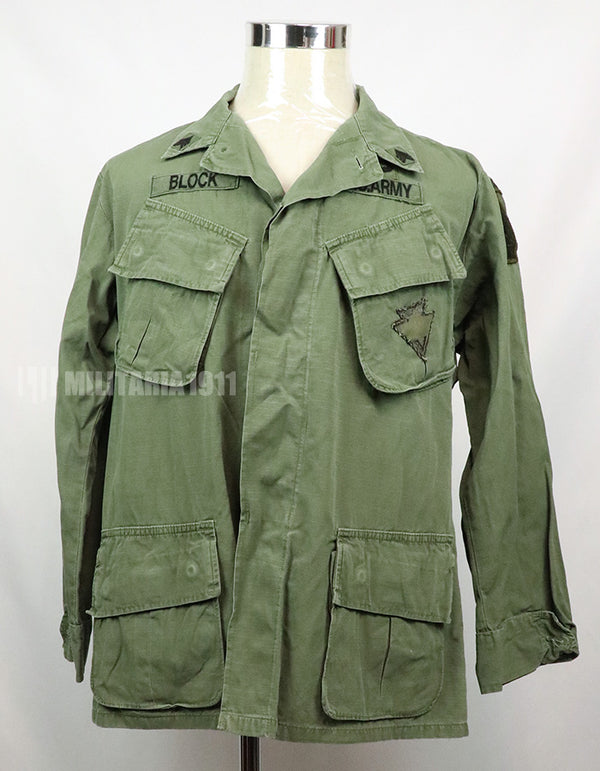 Original Late Jungle Fatigue Ripstop M-S 1970 with GB patch (retrofitted)