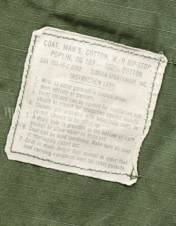 Original Late Jungle Fatigue Ripstop M-S 1970 with GB patch (retrofitted)