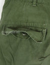 Original 2nd model Jungle Fatigue pants, non-ripstop, worn, scratched, faded. Scuffed, faded