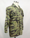Original Late War Lightweight Tiger Stripe Shirt, thin, scratched, used.