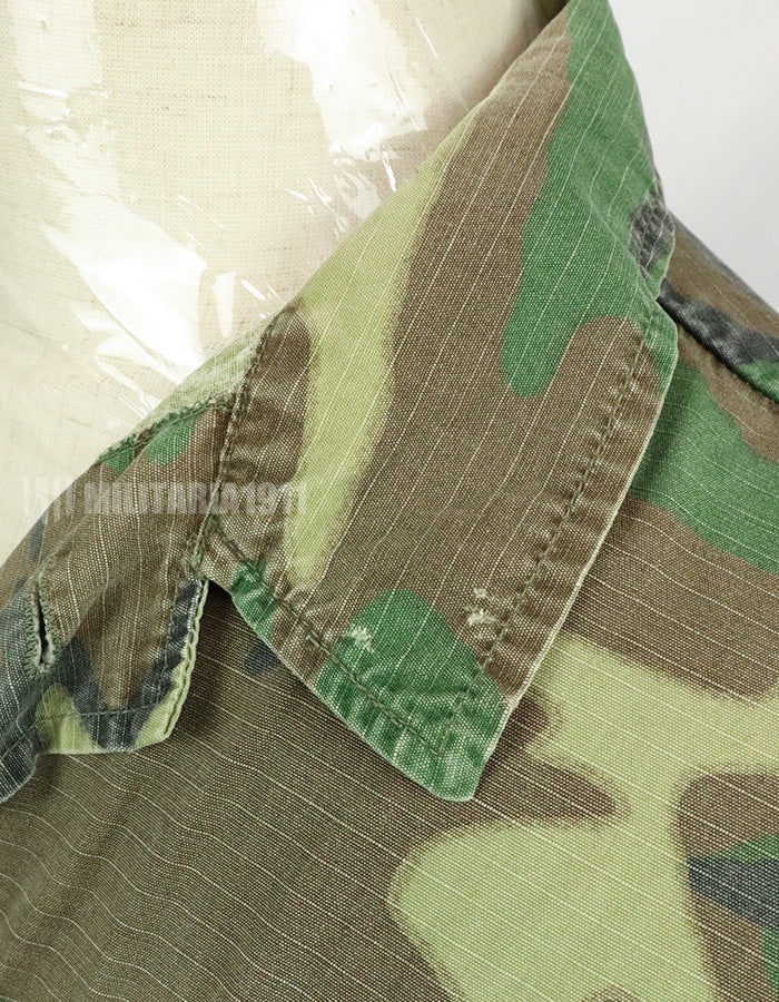 実物　アメリカ軍 USMC　製造年不明　ERDL　ジャングルファティーグジャケット 使用感あり　中古品 グリーンリーフ