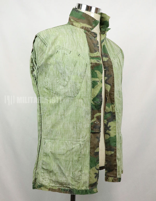 実物　アメリカ軍 USMC　製造年不明　ERDL　ジャングルファティーグジャケット 使用感あり　中古品 グリーンリーフ