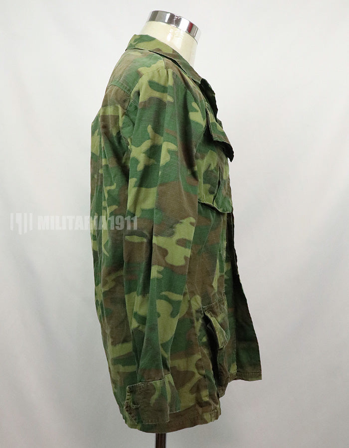 Original US Military USMC 1969 ERDL Jungle Fatigue Jacket, used, used Green leaf