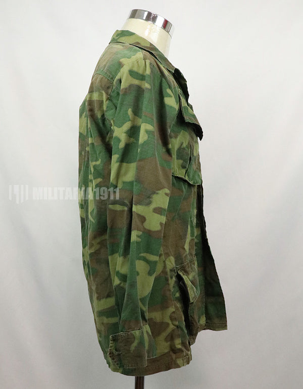 Original US Military USMC 1969 ERDL Jungle Fatigue Jacket, used, used Green leaf