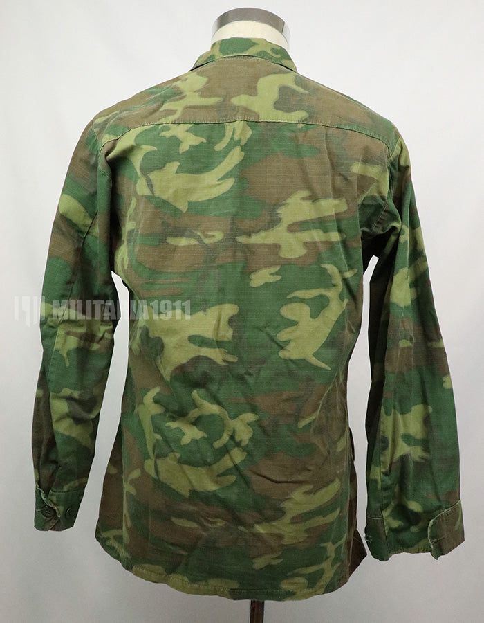 Original US Military USMC 1969 ERDL Jungle Fatigue Jacket, used, used Green leaf
