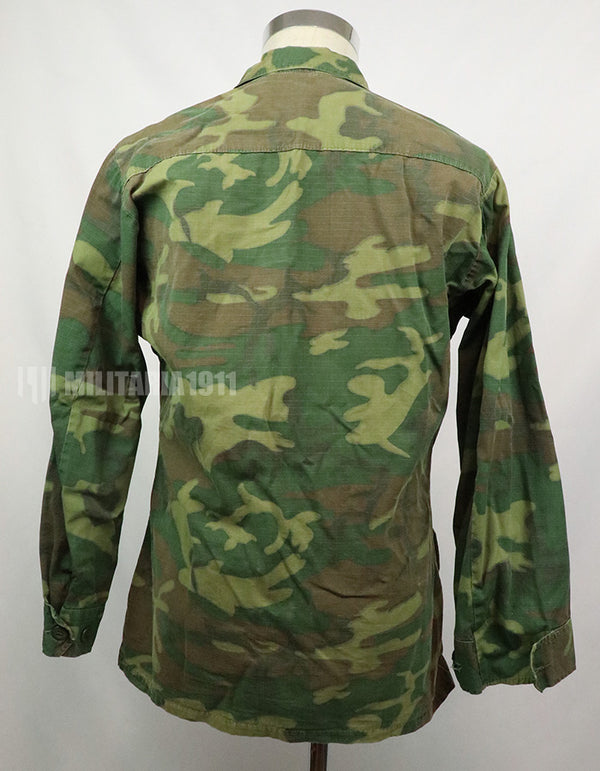 Original US Military USMC 1969 ERDL Jungle Fatigue Jacket, used, used Green leaf