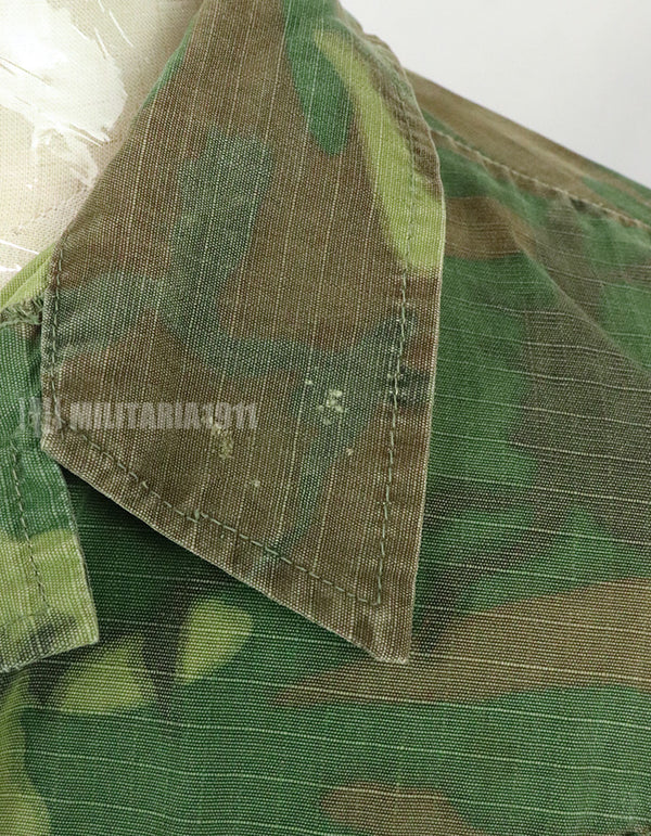 Original US Military USMC 1969 ERDL Jungle Fatigue Jacket, used, used Green leaf