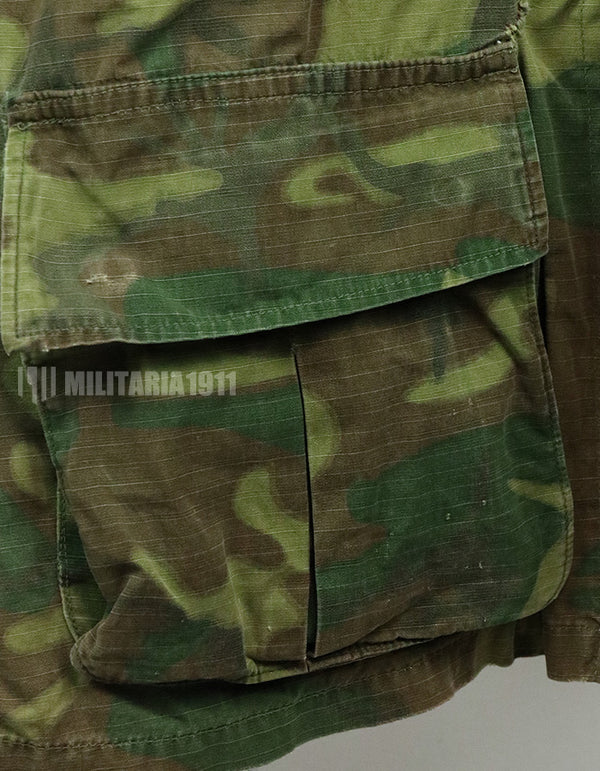 Original US Military USMC 1969 ERDL Jungle Fatigue Jacket, used, used Green leaf