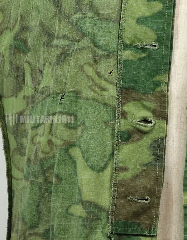 Original US Military USMC 1969 ERDL Jungle Fatigue Jacket, used, used Green leaf