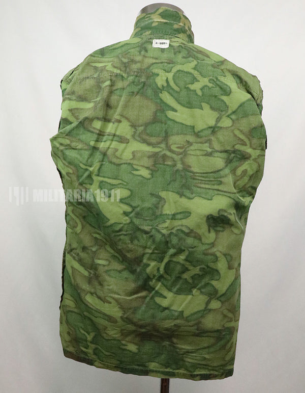 Original US Military USMC 1969 ERDL Jungle Fatigue Jacket, used, used Green leaf