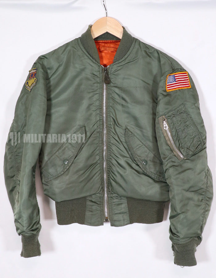 Real 1970 USAF L2-B flight jacket with patches (retrofitted)
