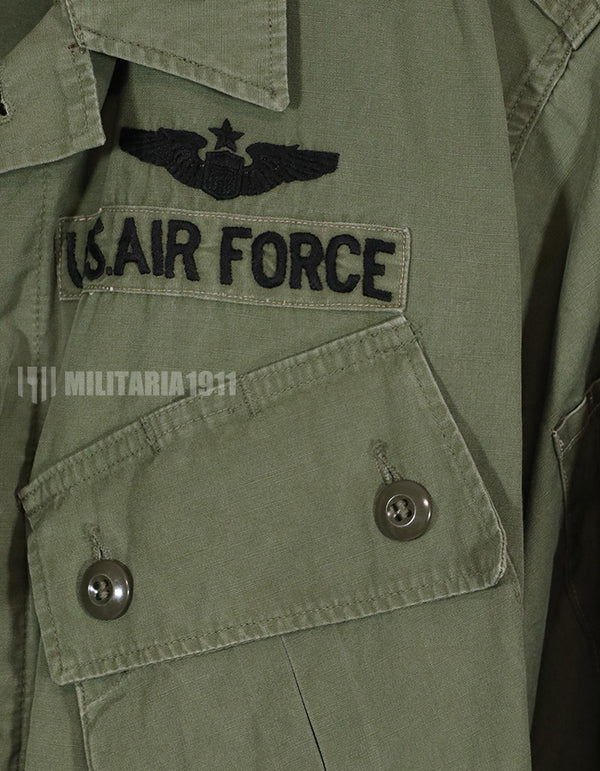 実物　1964年会計　1st Model ジャングルファティーグ　ジャケット　USAF パッチ付き（初付け）　