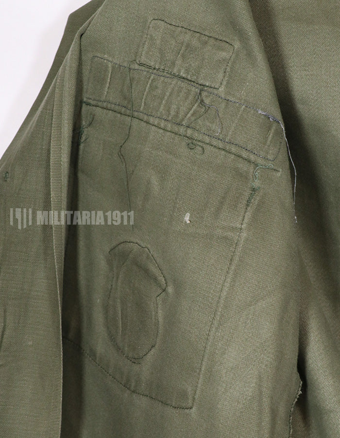 実物　1972年製　OG-107　ユーティリティシャツ　101空挺師団仕様（パッチ後付けあり）