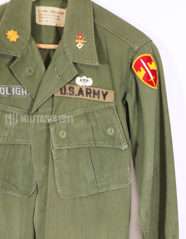 Real 3rd Model Jungle Fatigue Jacket Non Ripstop with MACV Patch  and Direct Embroidery Insignias