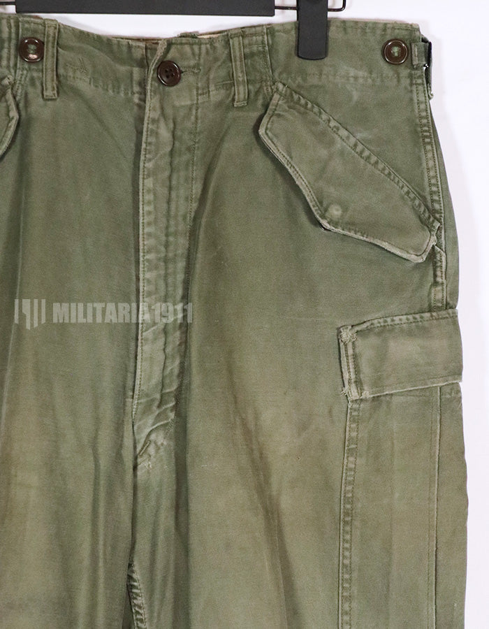 実物　アメリカ軍　M51 コットンフィールドパンツ　中古品 Regular- Small