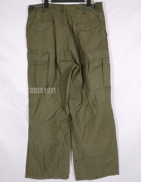 Real 1974 M65 cotton field pants, used, faded.