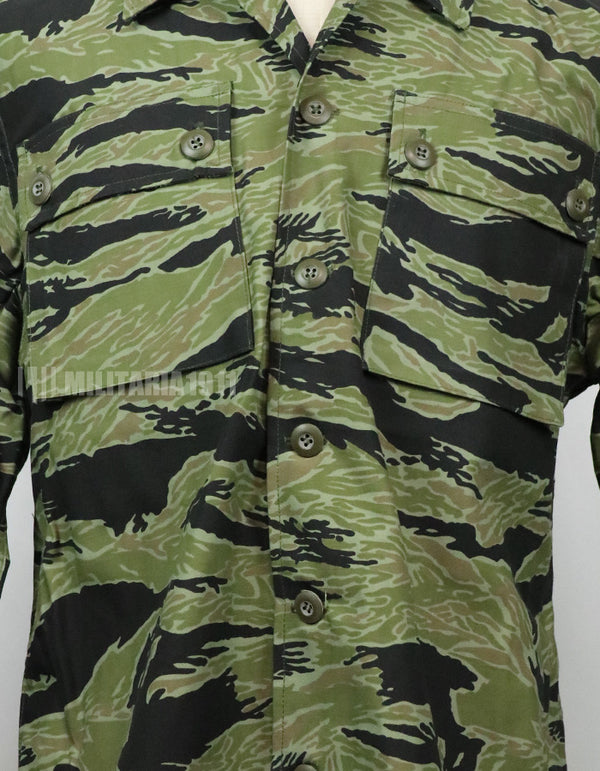 Replica Tiger Stripe Asian Cut Top and Bottom Set  Low Cost made
