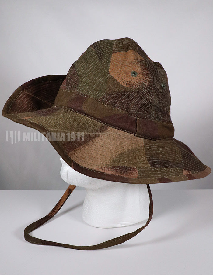 Real Fabric Replica French Army South Vietnam Army Windproof Camouflage Bush Hat Used
