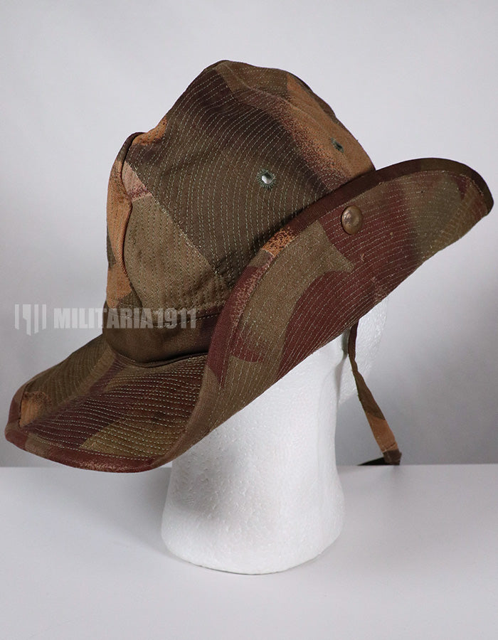 Real Fabric Replica French Army South Vietnam Army Windproof Camouflage Bush Hat Used